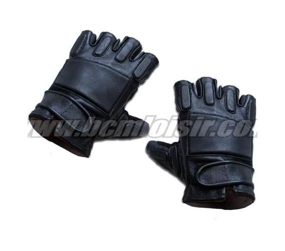 Demi gants SWAT en cuir noir King Arms