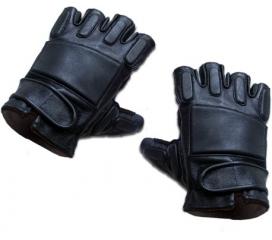 Demi gants SWAT en cuir noir King Arms