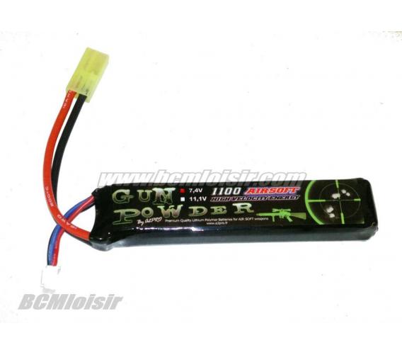 Batterie LI-PO, 7,4v Mini Stick 1100 mah 