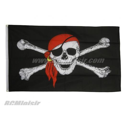 Drapeau Pirate Bandana rouge 90 X 150 cm