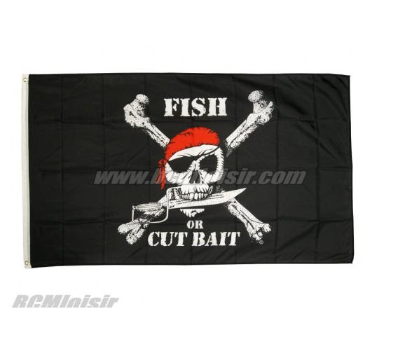 Drapeau Pirate FISH OR CUT BAIT 90 X 150 cm