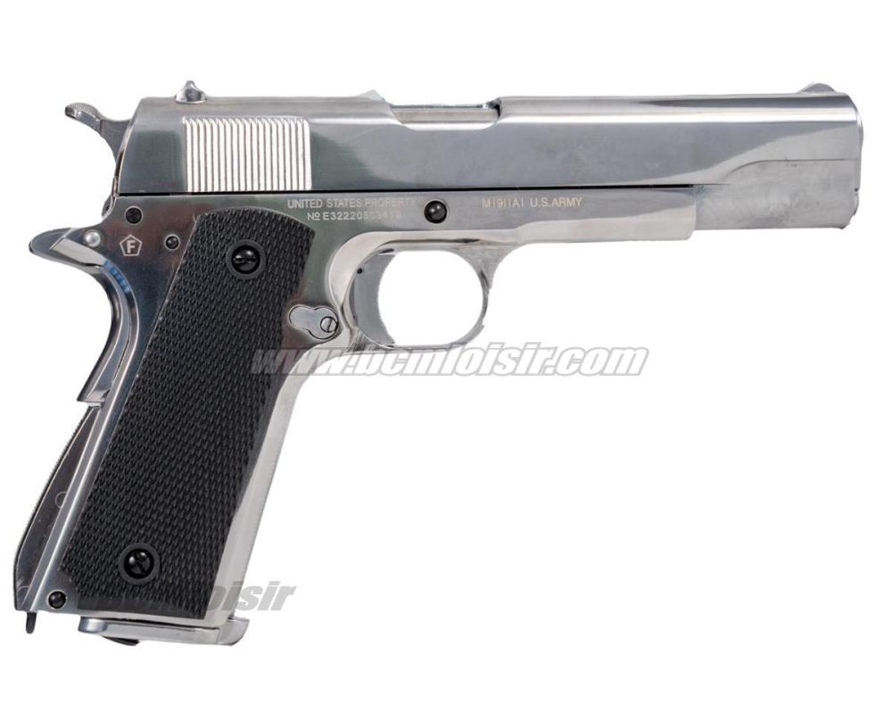 Pistolet Colt 1911 (M1911) Co2 Semi Auto Culasse Fixe - Noir